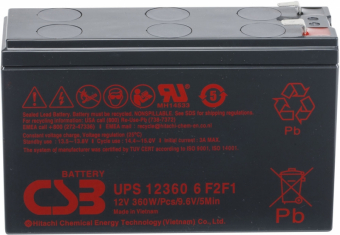 картинка Аккумуляторная батарея CSB UPS 12360 6 F2F1 12V/7.5Ah Slim от Кипер Трэйд