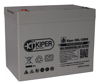 картинка Аккумуляторная батарея гелевая Kiper GEL-12800 12V/80Ah от Кипер Трэйд