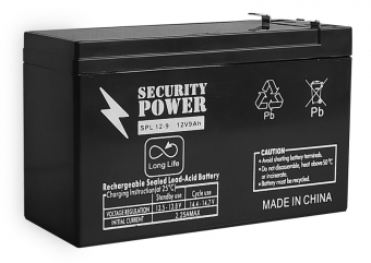 картинка Аккумуляторная батарея Security Power SPL 12-9 F2 12V/9Ah от Кипер Трэйд