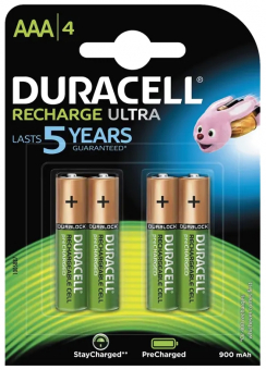 картинка Аккумуляторная батарея AAA/HR03 1,2V/900mAh Duracell 4BP от Кипер Трэйд
