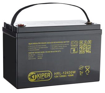картинка Аккумуляторная батарея Kiper HRL-12430W 12V/120Ah от Кипер Трэйд