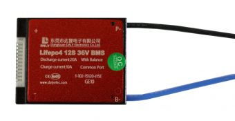 картинка Плата BMS LiFePO4 12S20A 36V 20A от Кипер Трэйд