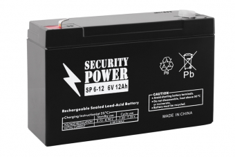 Аккумуляторная батарея Security Power SP 6-12 F1 6V/12Ah