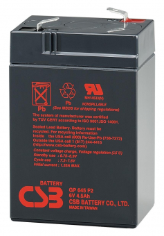 картинка Аккумуляторная батарея CSB GP 645 F1 6V/4.5Ah от Кипер Трэйд